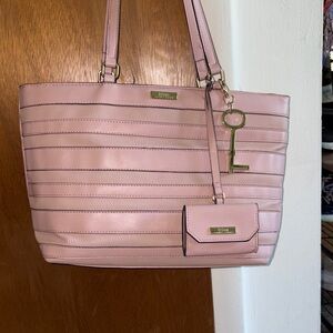 Trina Blush Leather Tote Bag